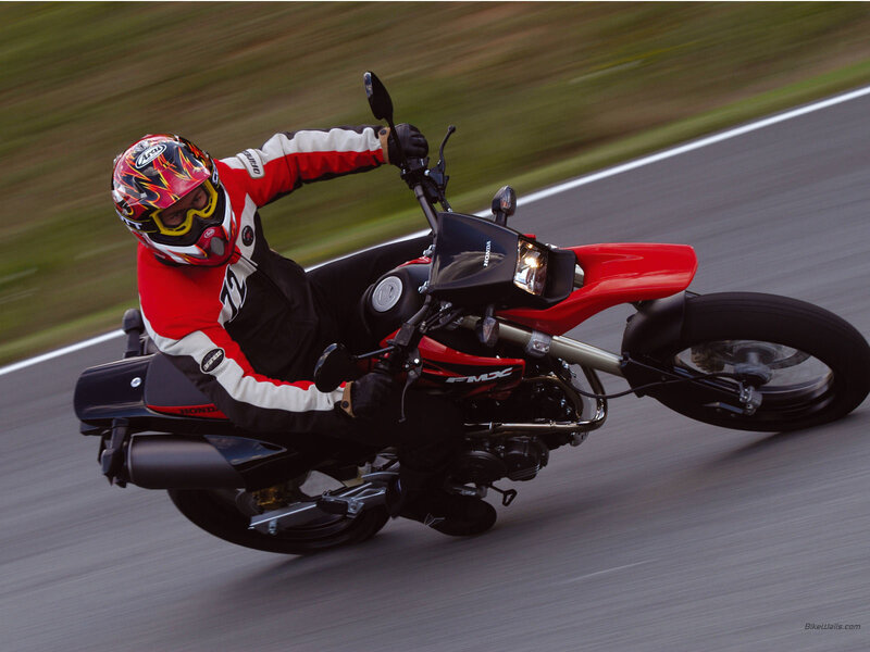 Motorcyclist on a red bike