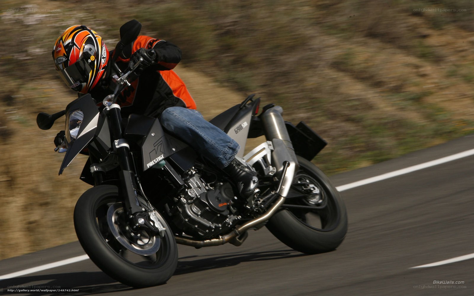 motorcyclist on a road