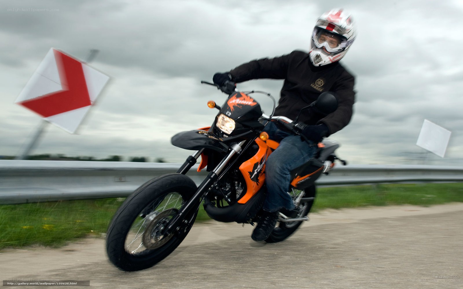 Motorcyclist on a road