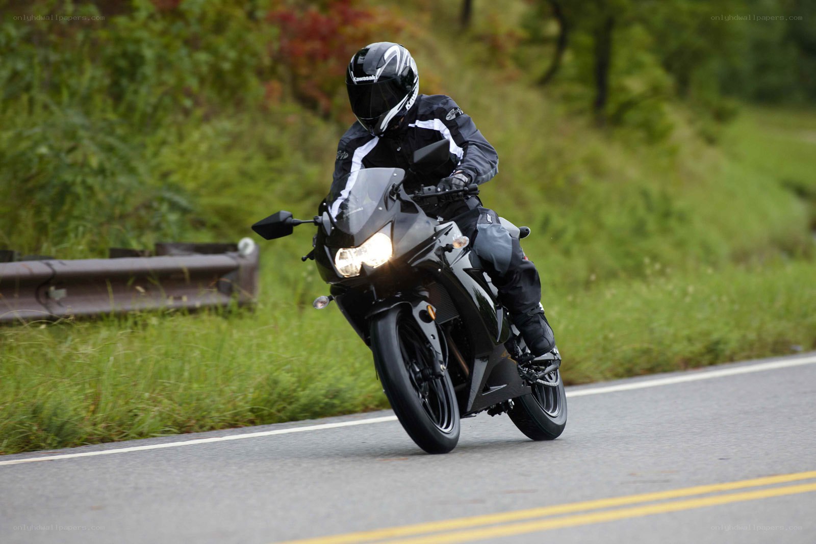 motorcyclist on a road