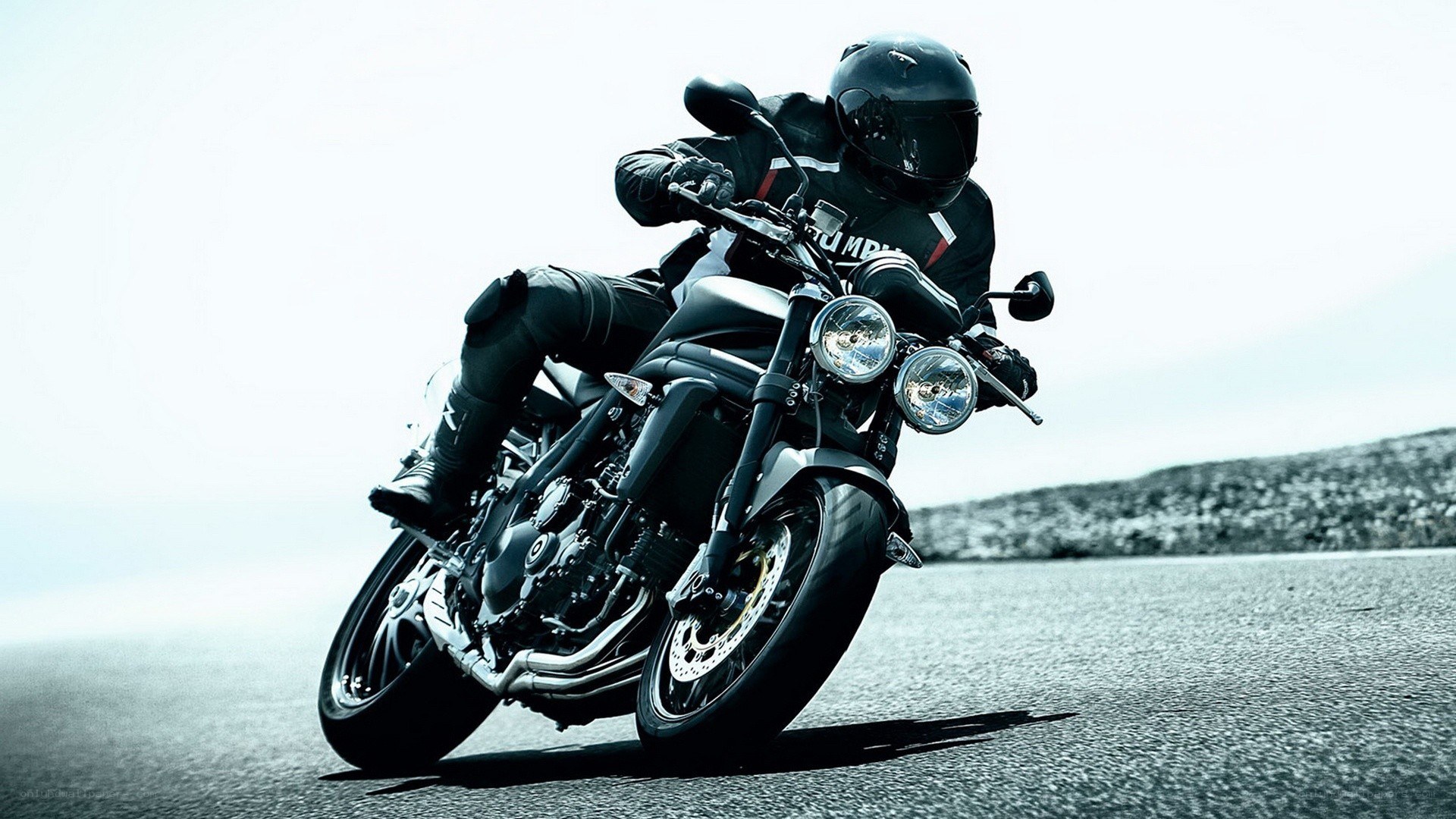 motorcyclist on a road
