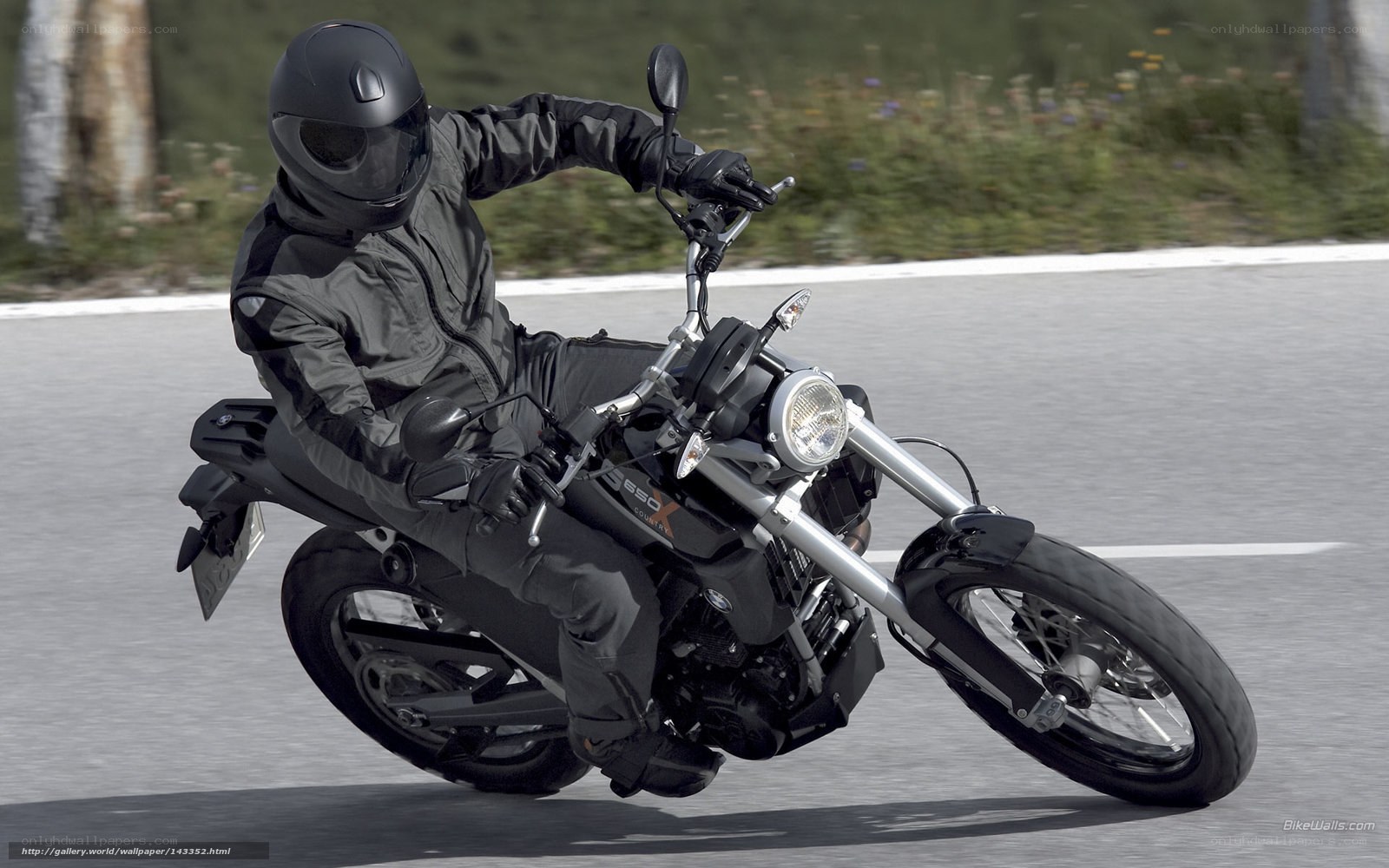 motorcyclist on a road