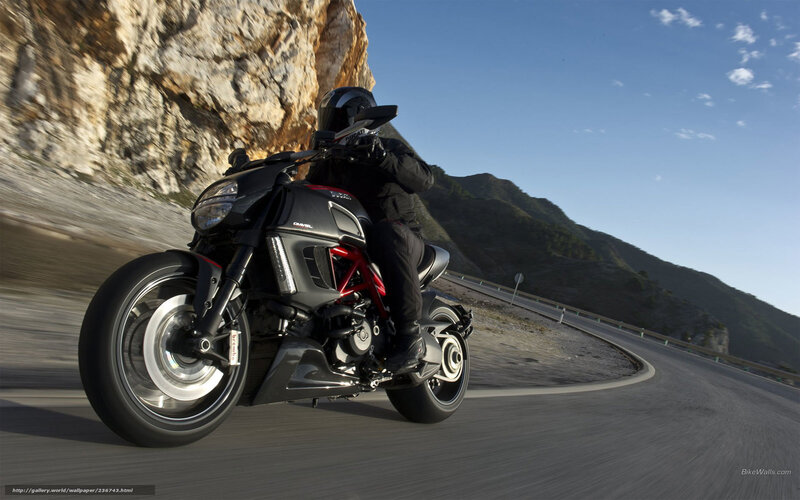 Motorcyclist on a Road — Black