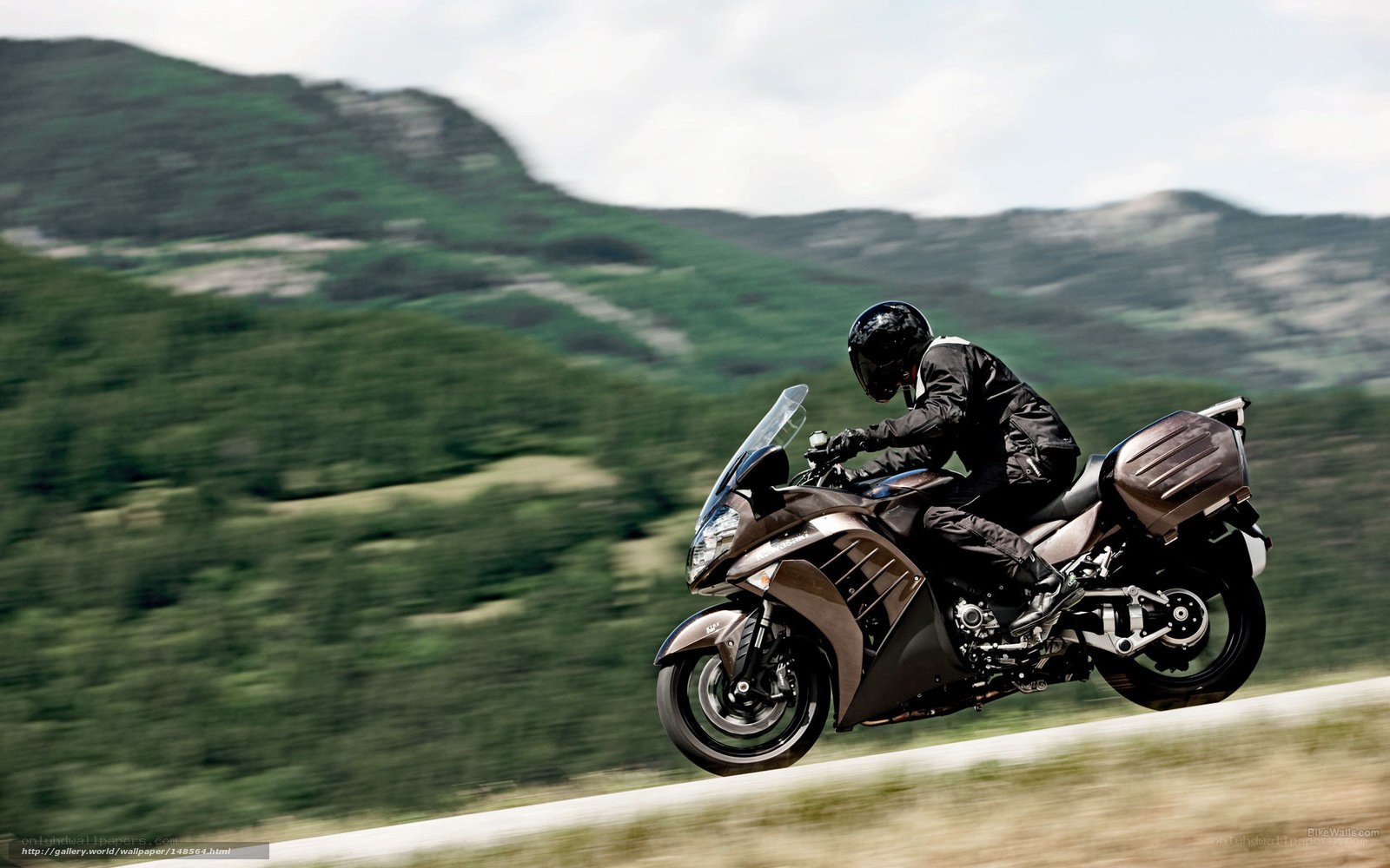 motorcyclist on a scenic road