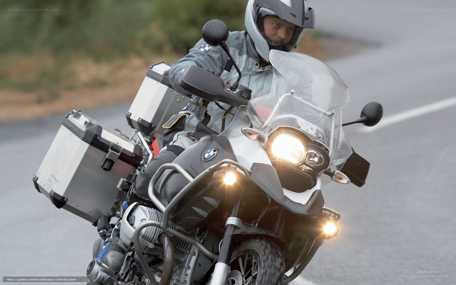 motorcyclist on a touring bike