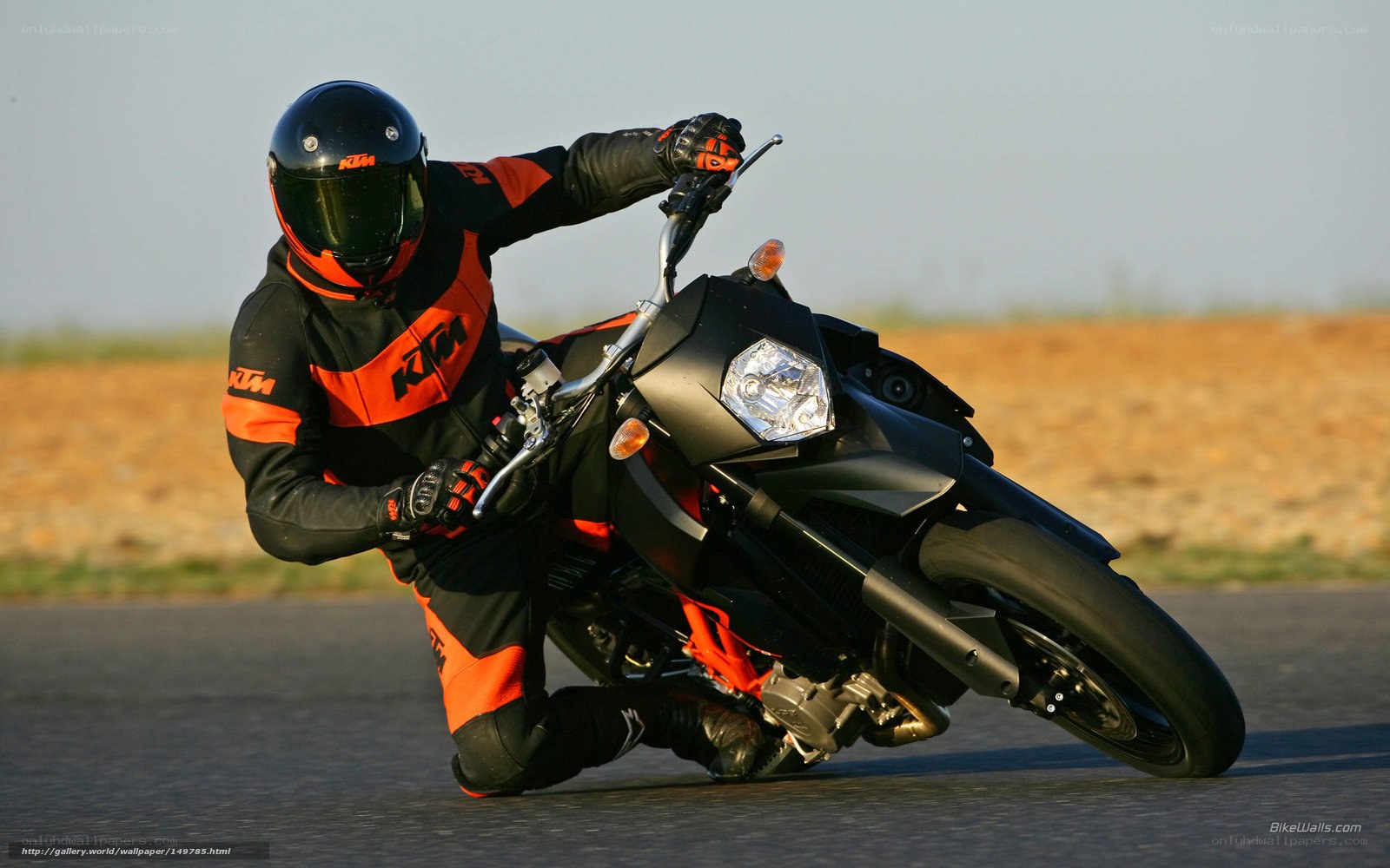 Motorcyclist on a track