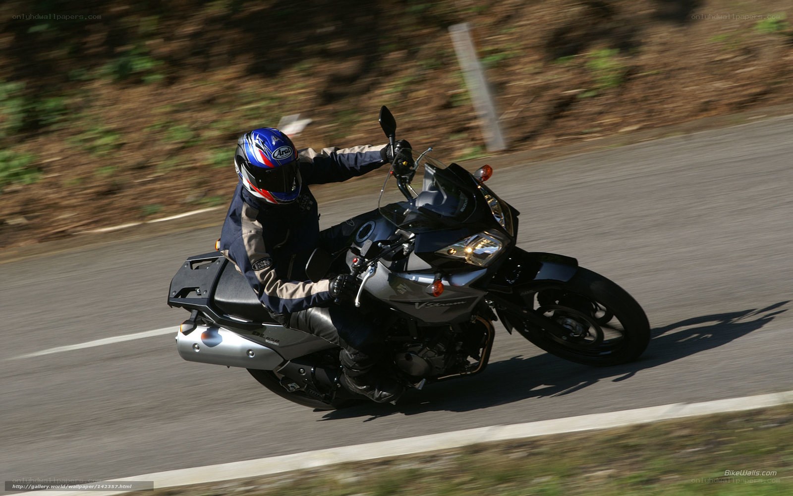 motorcyclist on a winding road