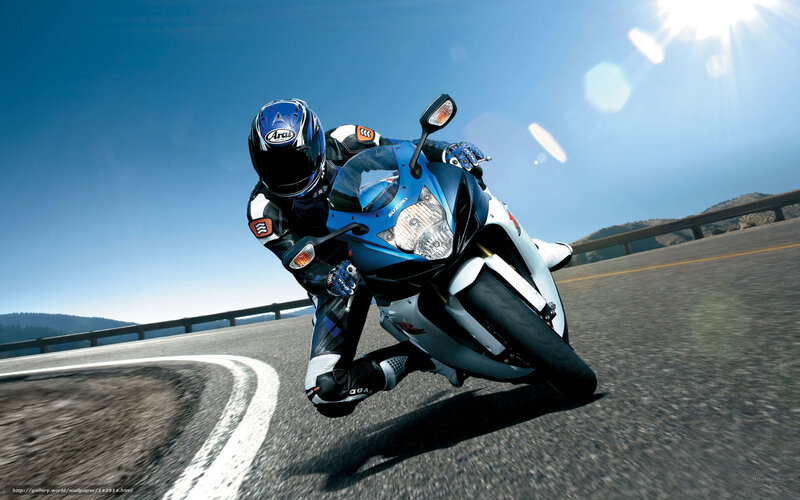 Motorcyclist on a winding road