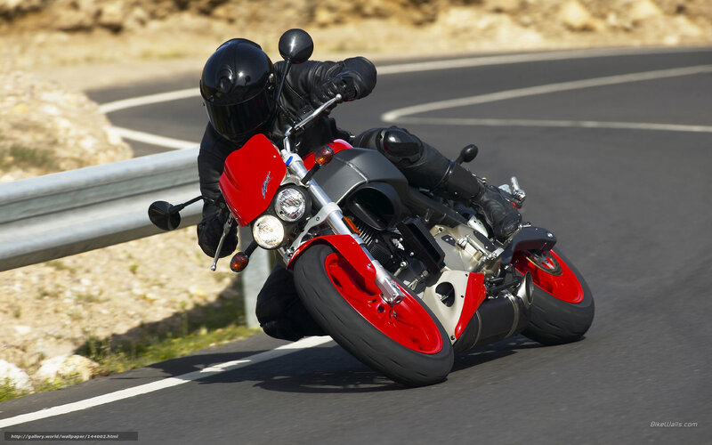 Motorcyclist on a winding road