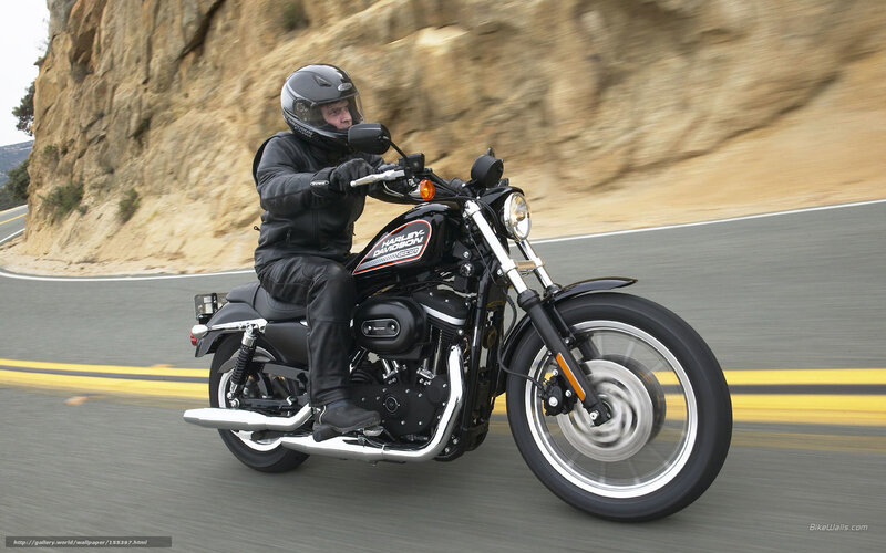 Motorcyclist on a winding road