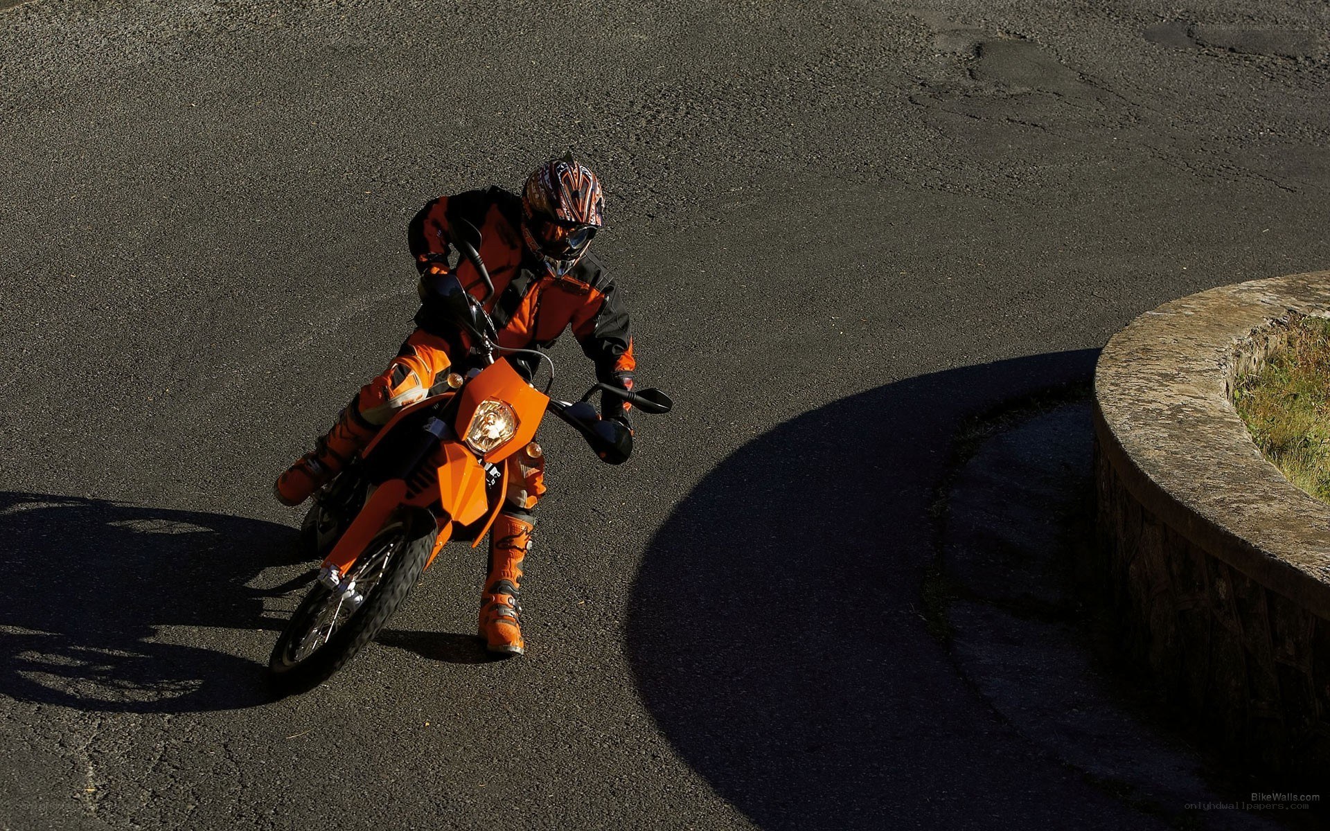 motorcyclist on a winding road