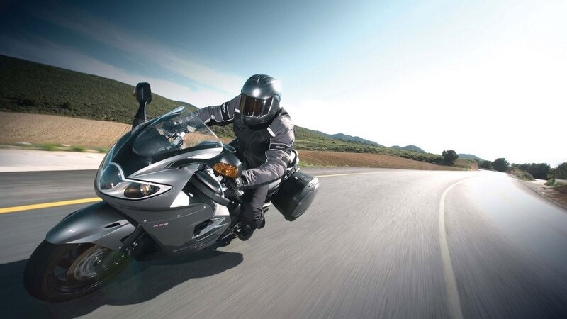 motorcyclist on a winding road