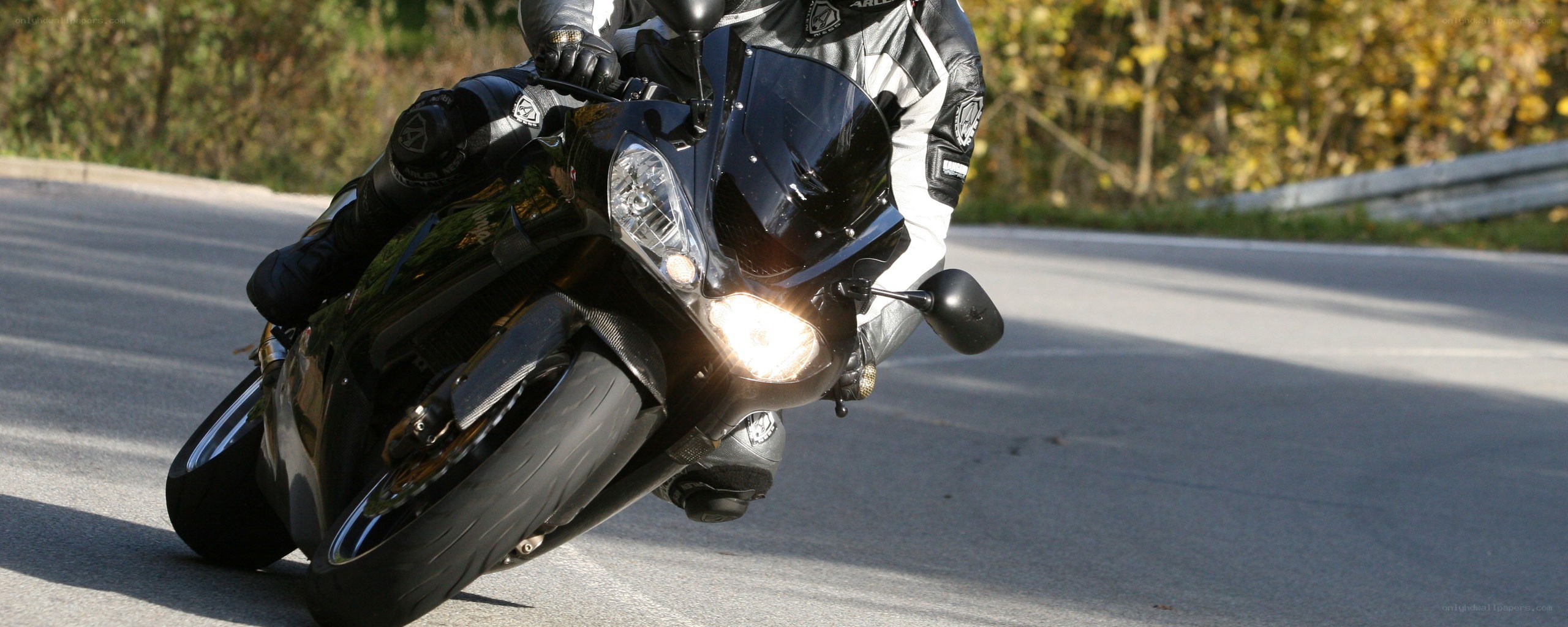 motorcyclist on a winding road