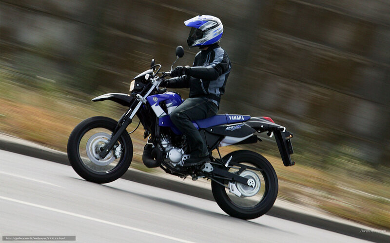 Motorcyclist on a Yamaha bike