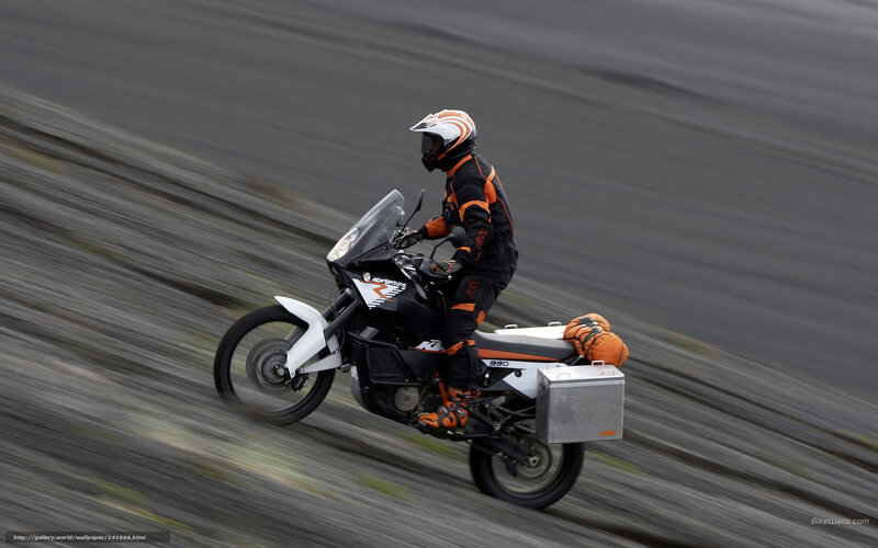 Motorcyclist on Adventure Bike — Black