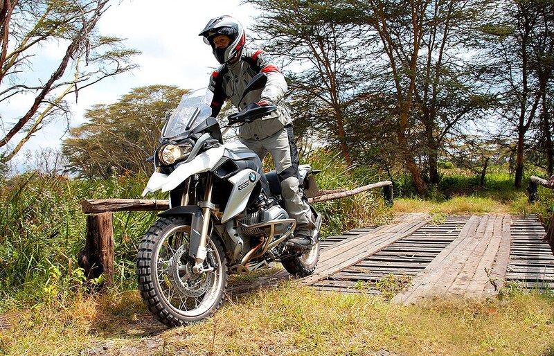 Motorcyclist on Bike — Green