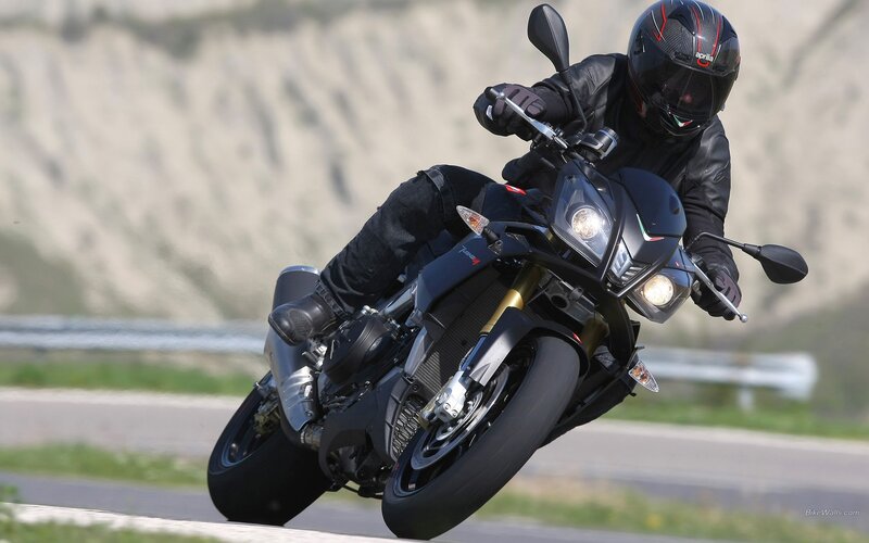 Motorcyclist on Black Bike — Dynamic, Afternoon, Photograph, Road