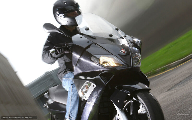 Motorcyclist on Black Bike — Dynamic, Photograph