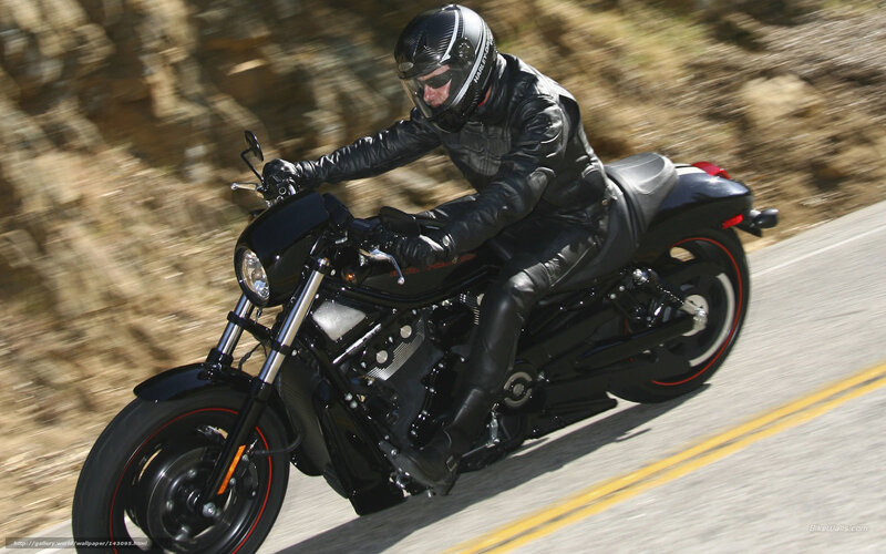 Motorcyclist on Black Motorcycle — Dynamic, Afternoon