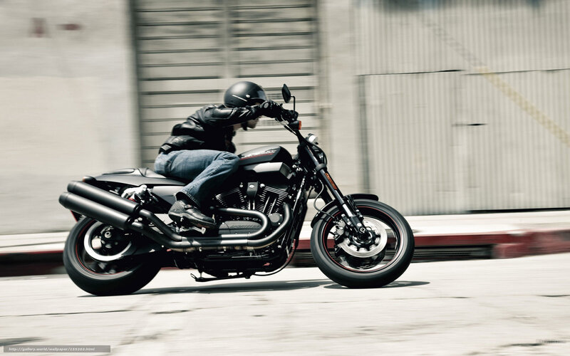 Motorcyclist on Black Motorcycle — Dynamic