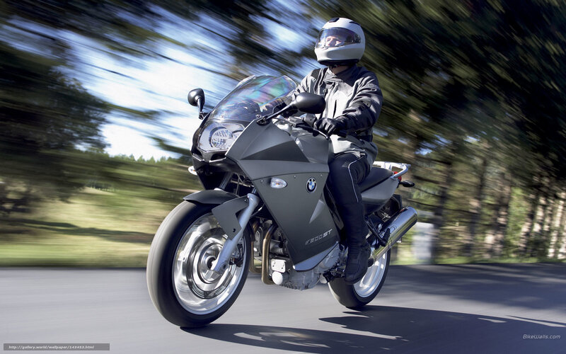 Motorcyclist on BMW Motorcycle
