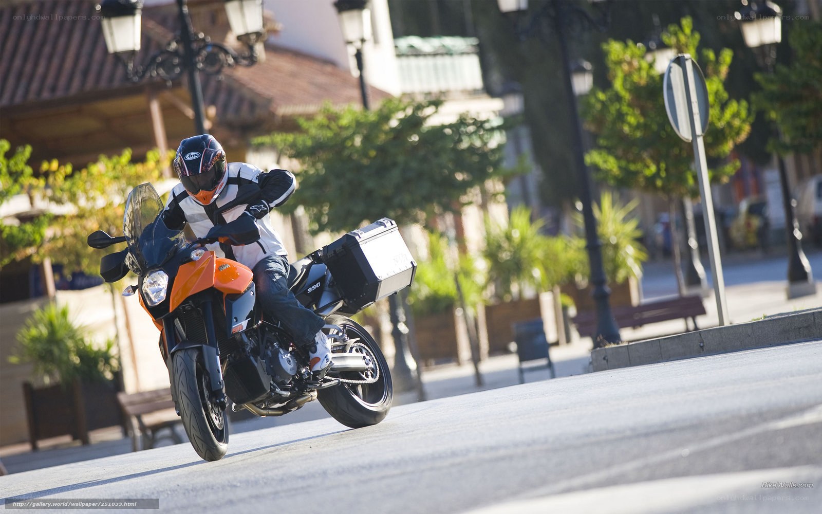 motorcyclist on city street