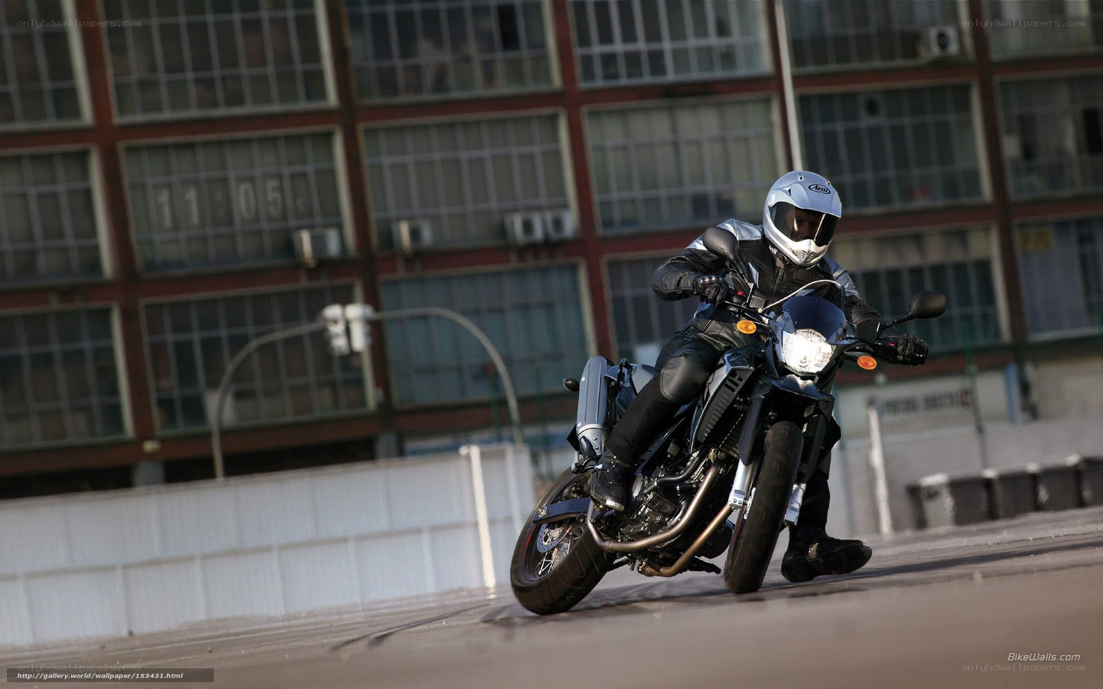 motorcyclist on city street