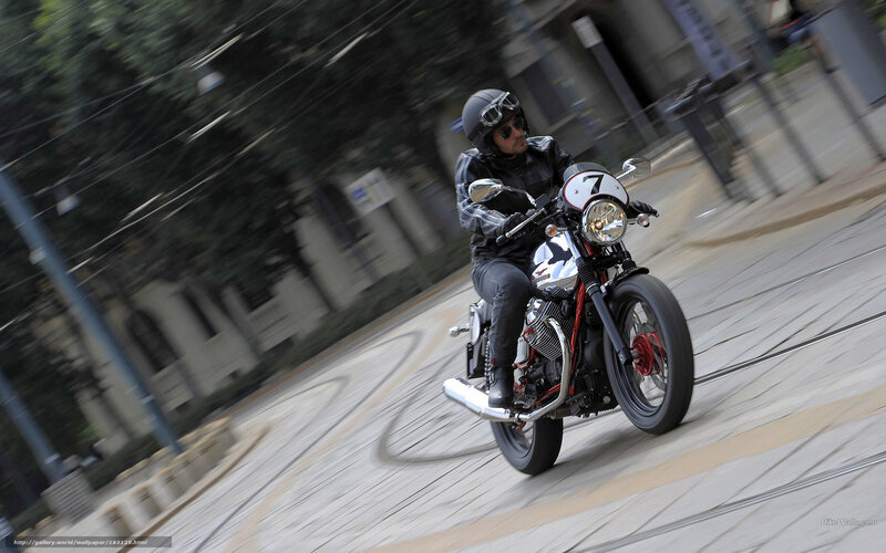 Motorcyclist on city street