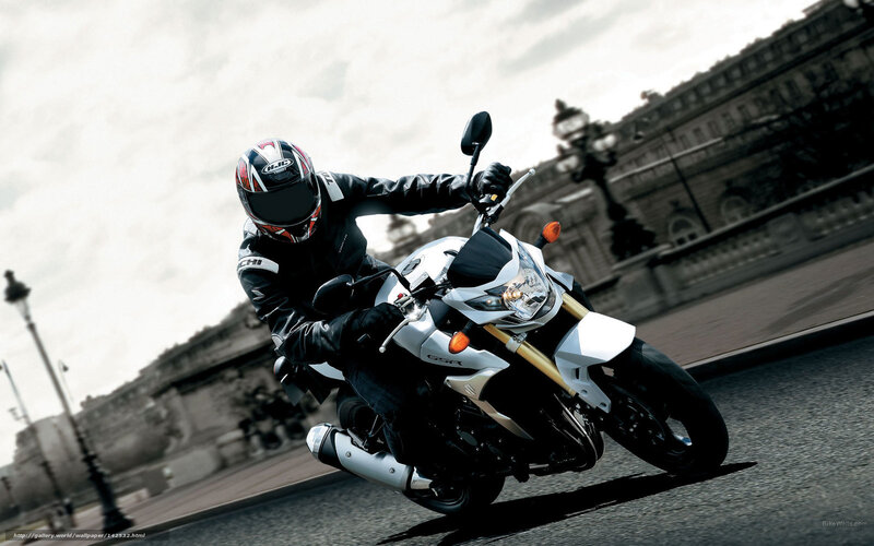 motorcyclist on city street