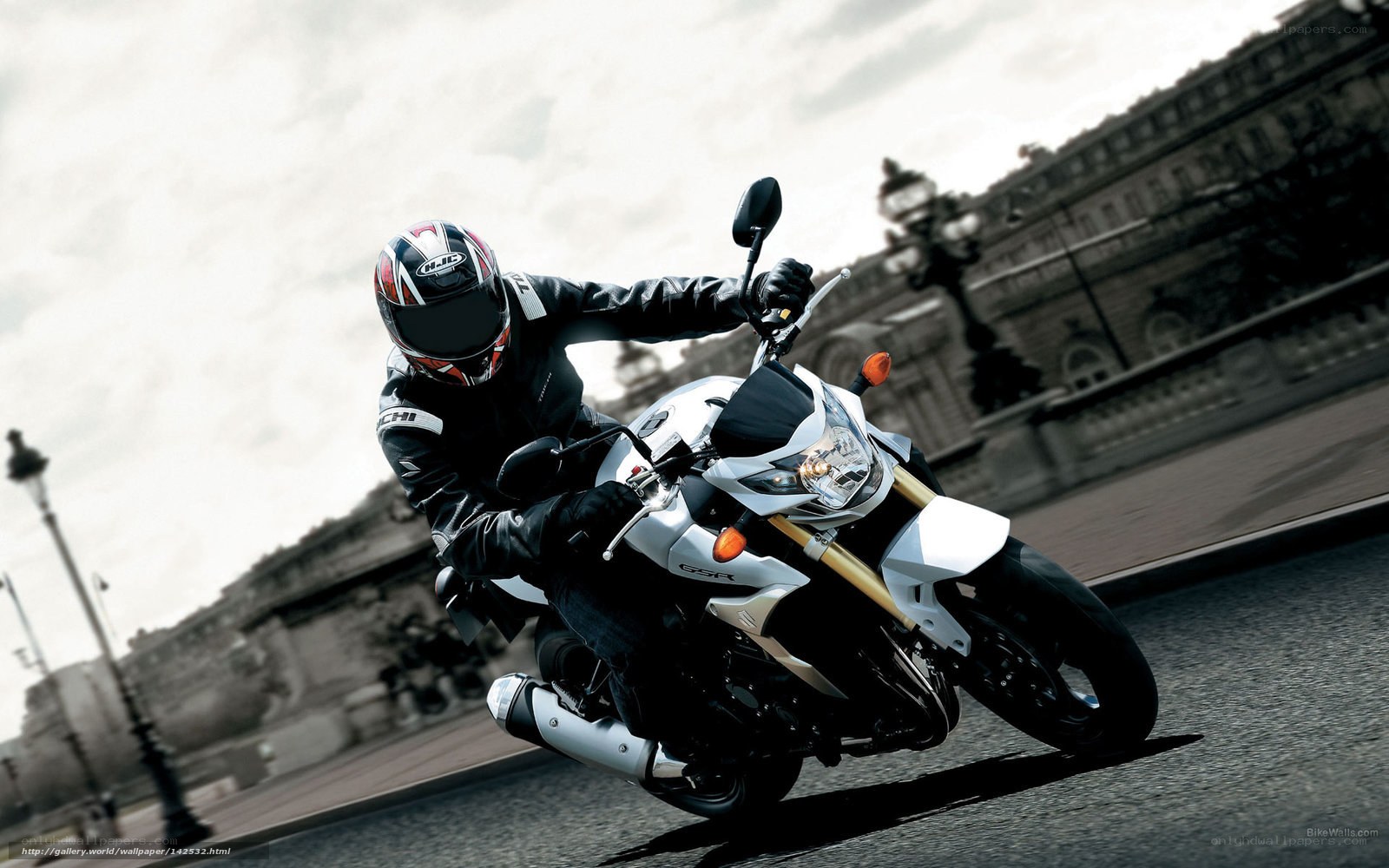 motorcyclist on city street
