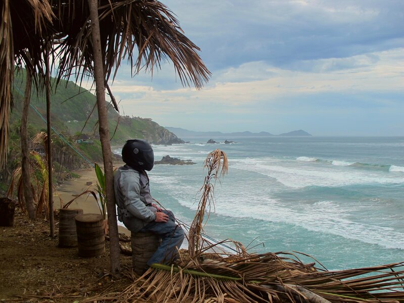 Motorcyclist on Coast