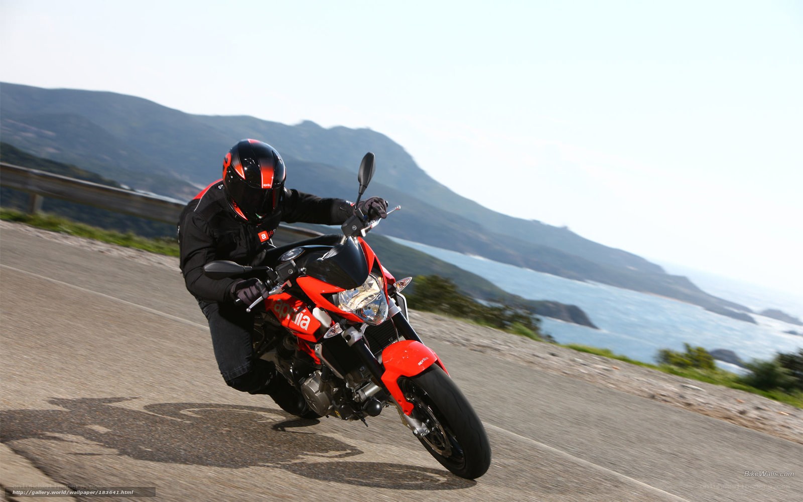Motorcyclist on coastal road