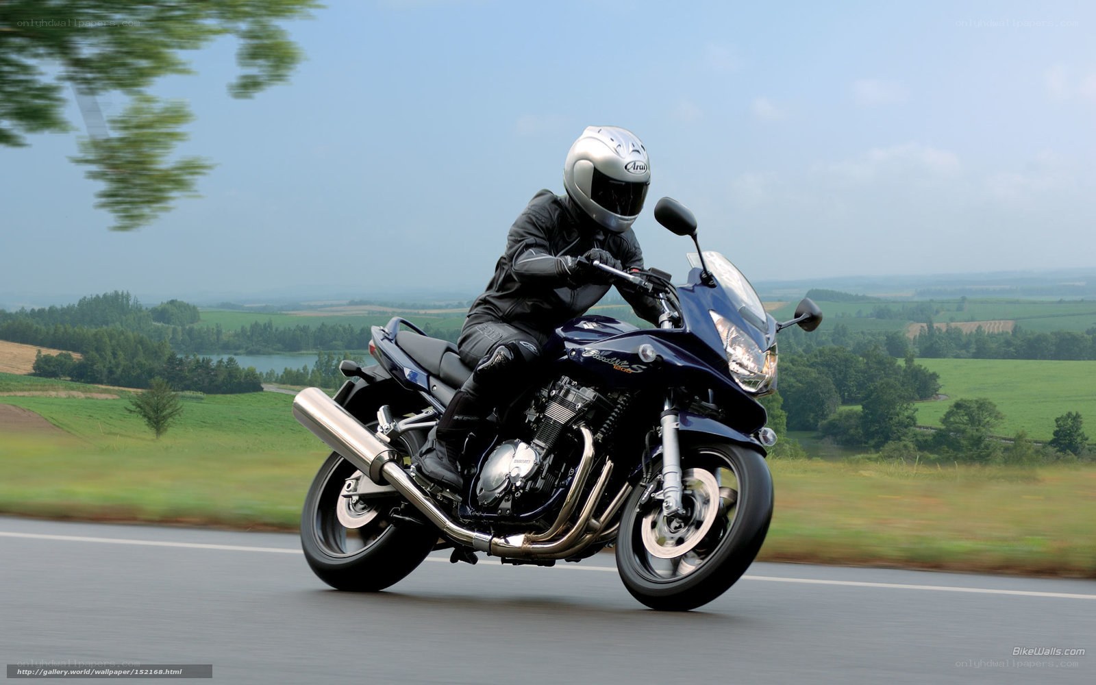 motorcyclist on country road