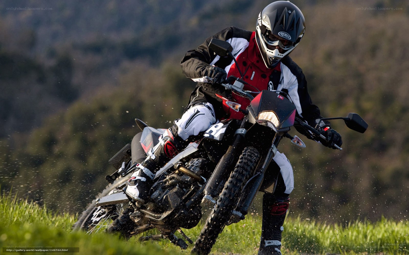motorcyclist on dirt bike