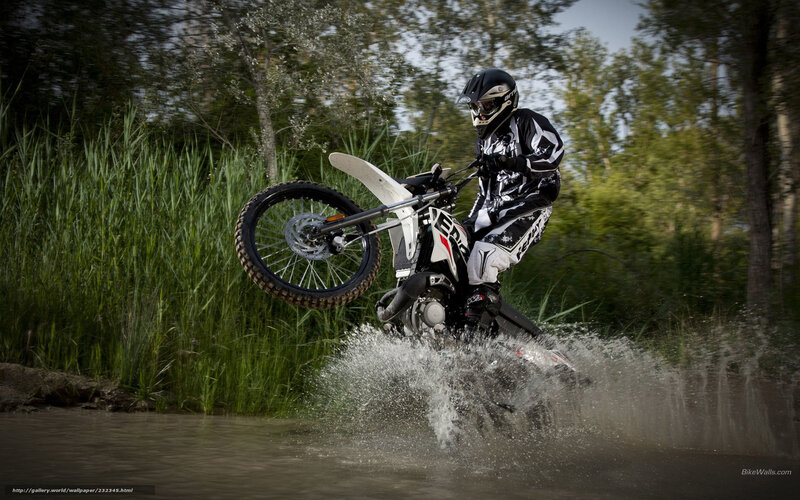 Motorcyclist on Dirt Bike — Black, Dynamic, Afternoon, Photograph