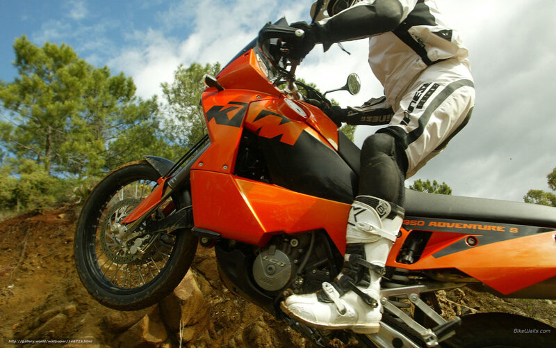 Motorcyclist on Dirt Bike — Orange, Adventurous