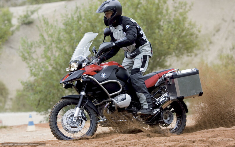 Motorcyclist on Dirt Bike — Red