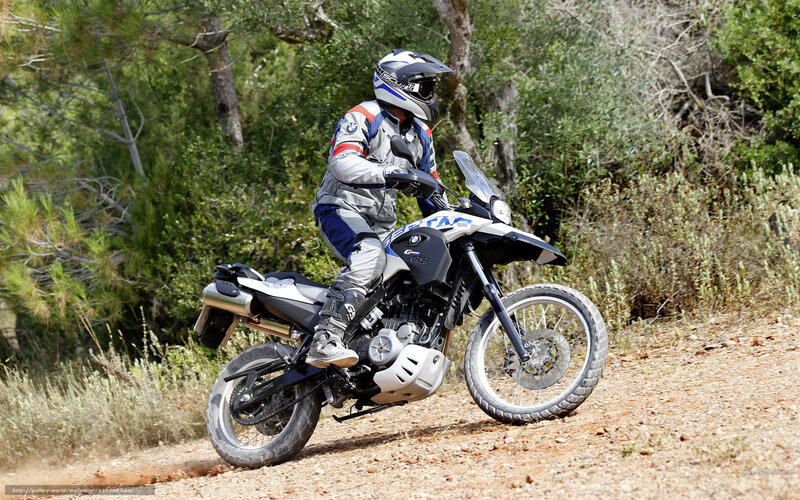 Motorcyclist on Dirt Bike — White, Active