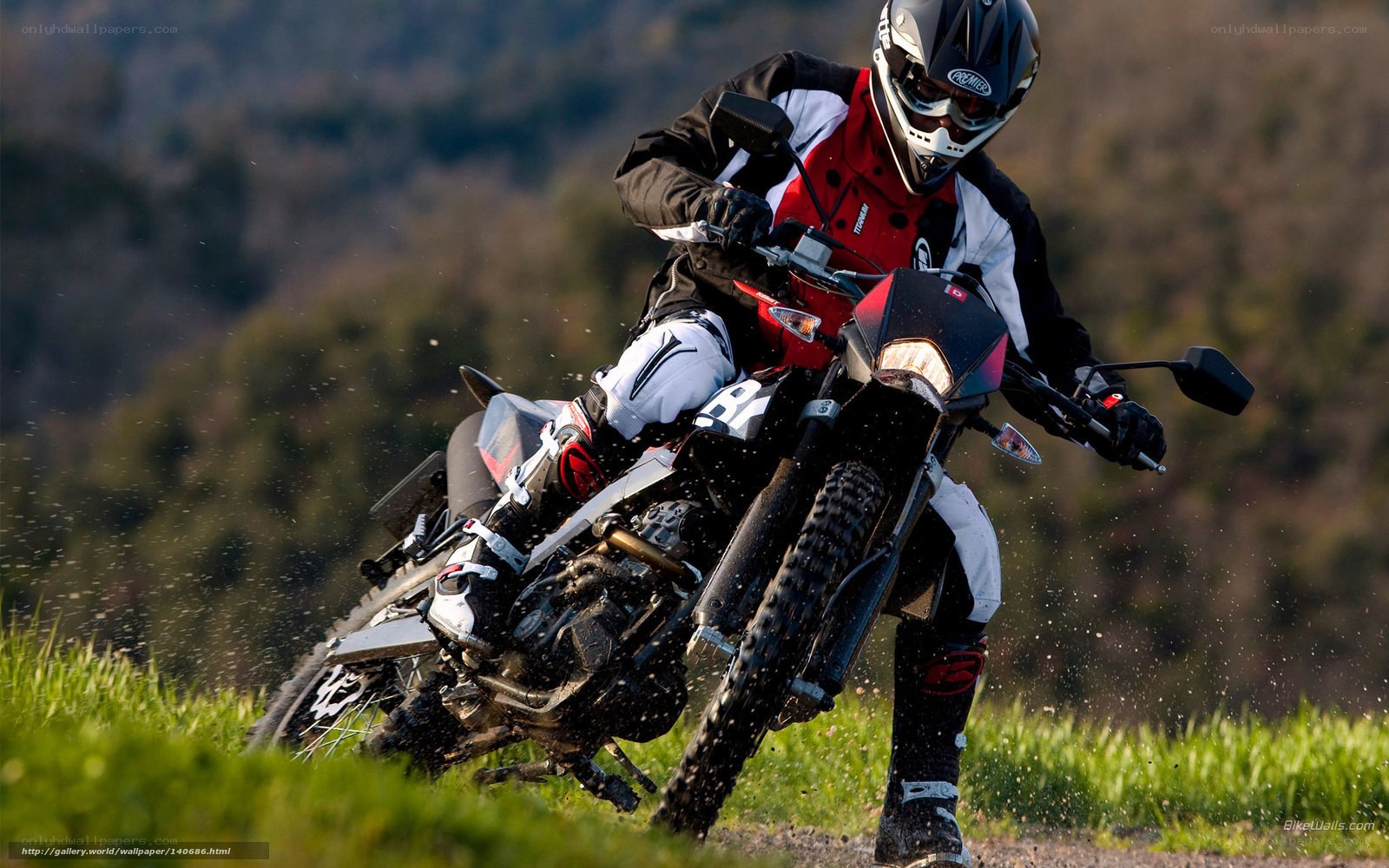 motorcyclist on dirt bike