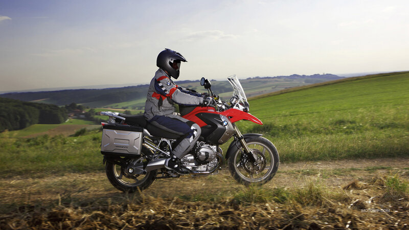 Motorcyclist on Dirt Path — Green, Serene
