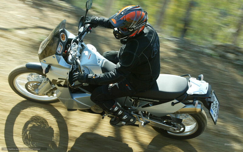 Motorcyclist on Dirt Road — Black
