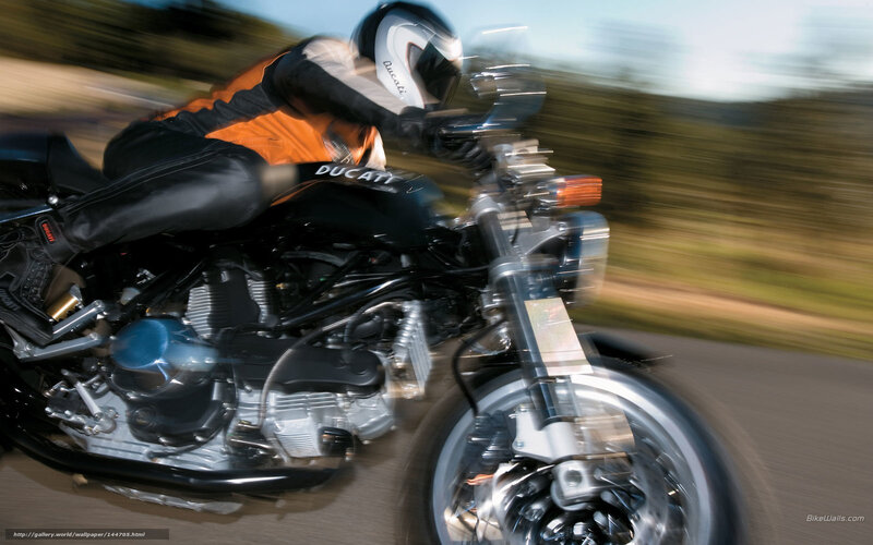 Motorcyclist on Ducati — Black