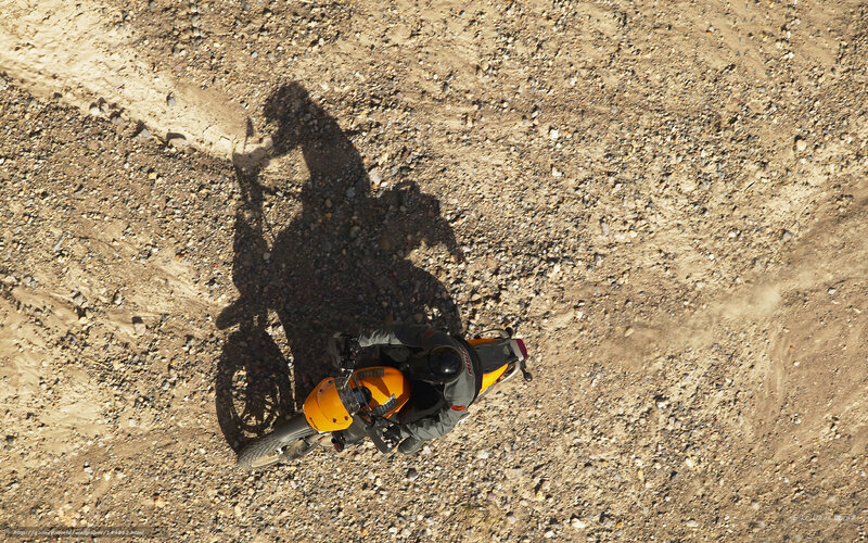 Motorcyclist on Gravel