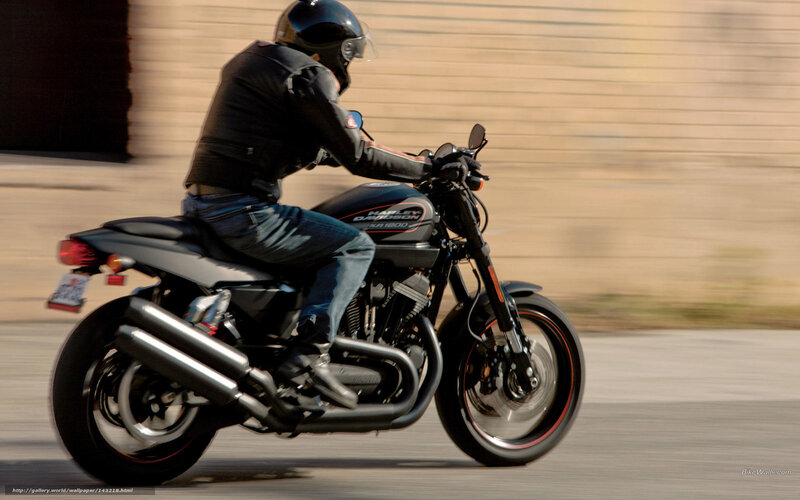 Motorcyclist on Harley