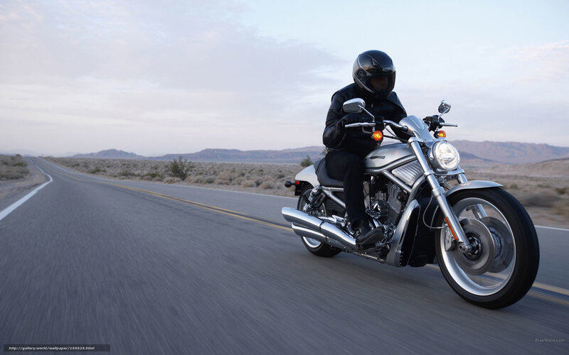 Motorcyclist on Highway — Gray, Serene
