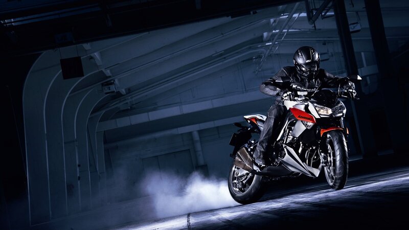 Motorcyclist on Kawasaki