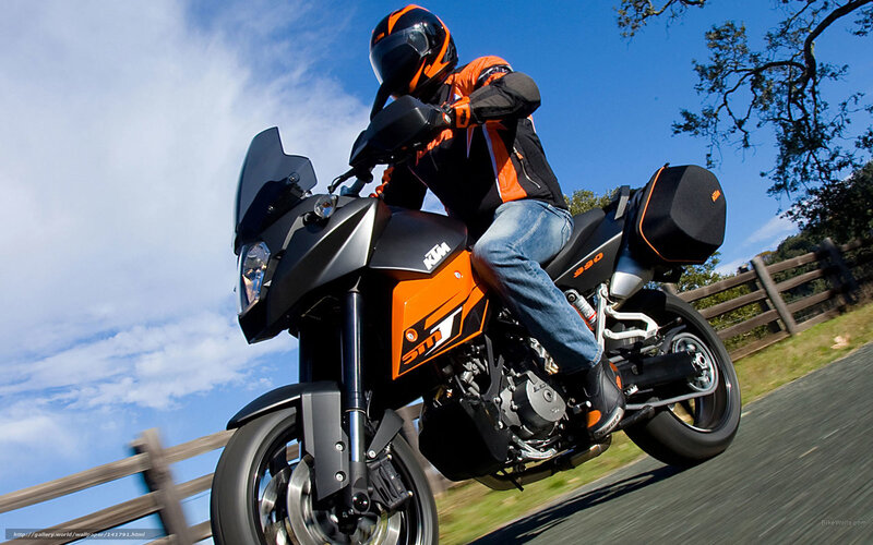 Motorcyclist on KTM Bike — Black, Dynamic