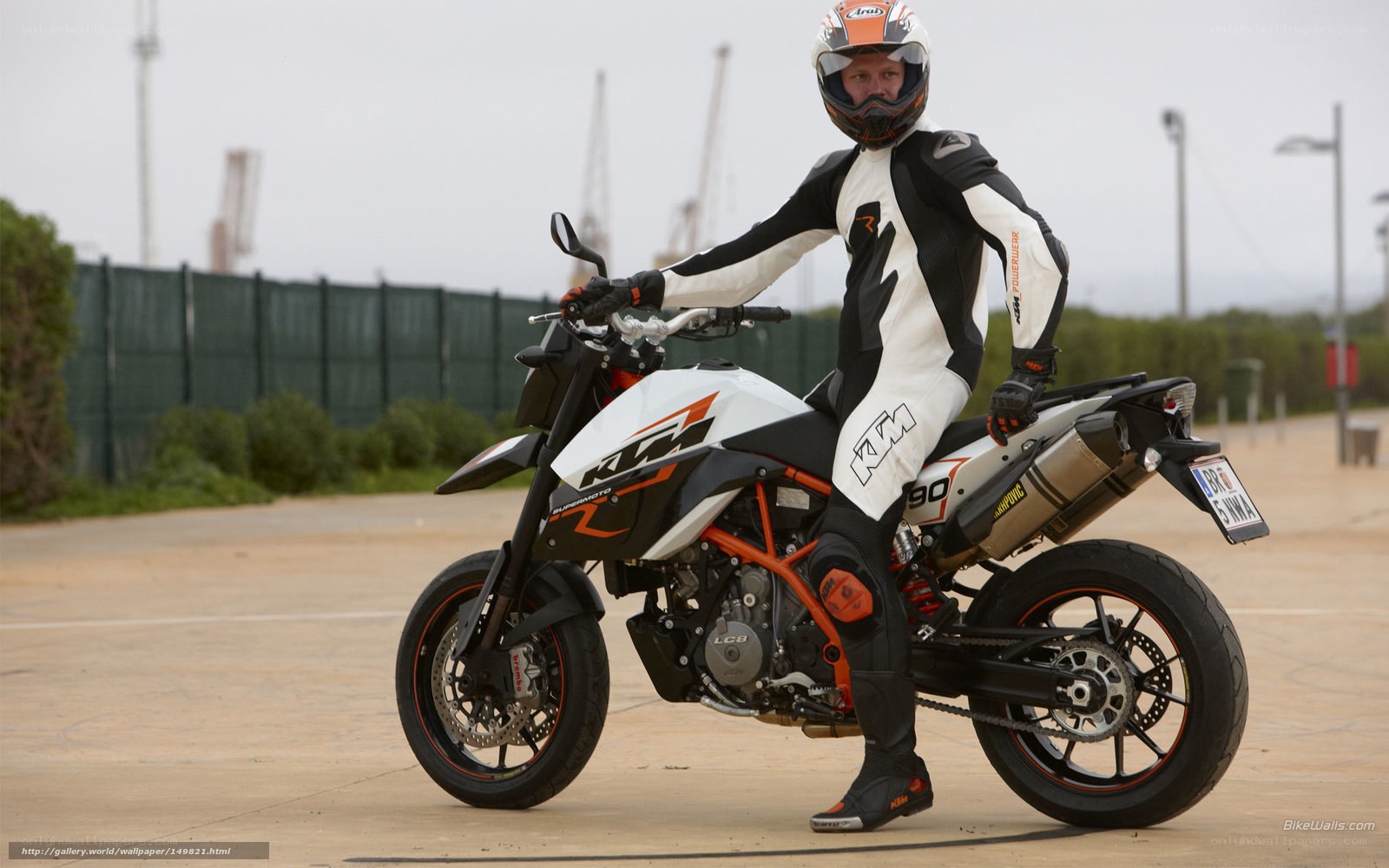 motorcyclist on KTM motorcycle