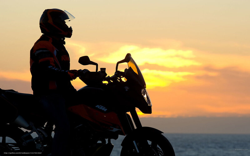Motorcyclist on Motorcycle