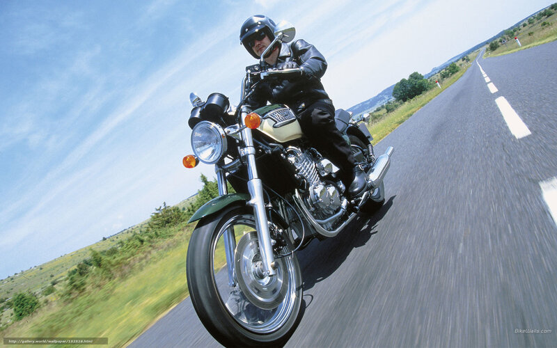 motorcyclist on open road